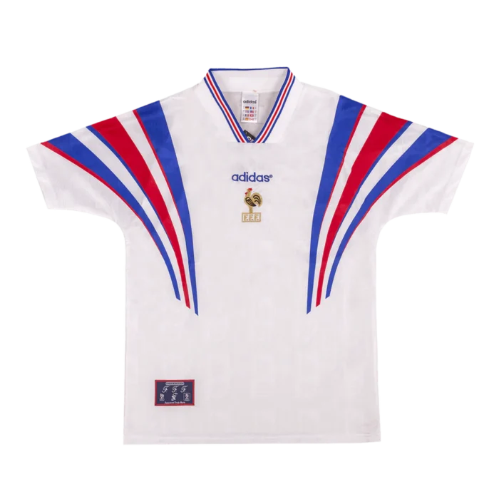 Retro 1996 France Away Soccer Jersey - Image 3