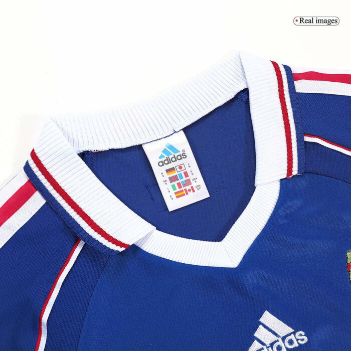 Retro 1998 France Home Soccer Jersey - Image 3
