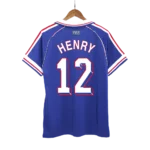 Retro HENRY #12 1998 France World Cup Home Soccer Jersey - Image 2