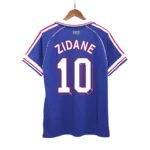 Retro ZIDANE #10 1998 France Home Soccer Jersey
