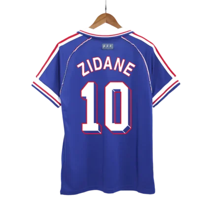 Retro ZIDANE #10 1998 France Home Soccer Jersey