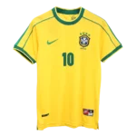 RIVALDO #10 Retro 1998 Brazil Home Soccer Jersey - World Cup - Image 4