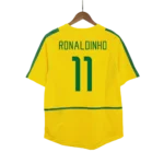 RONALDINHO #11 Brazil Retro Jersey Home Soccer Shirt 2002/03 - Image 3