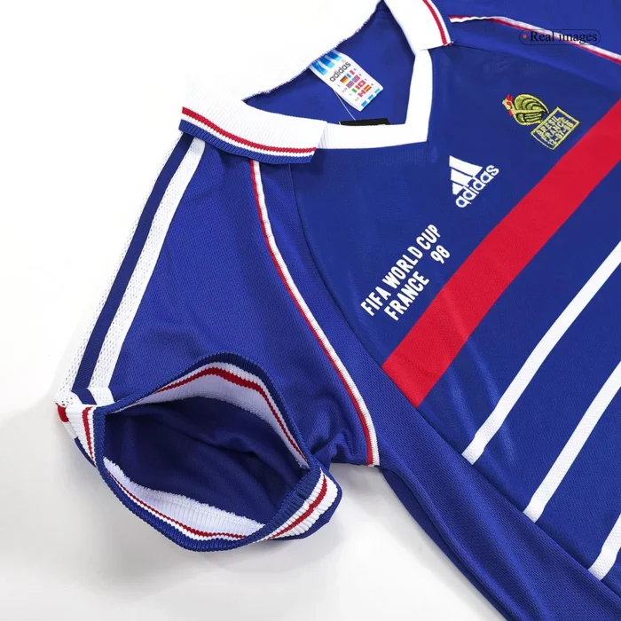 ZIDANE #10 France Retro Jersey Home Soccer Shirt 1998 World Cup - Image 3